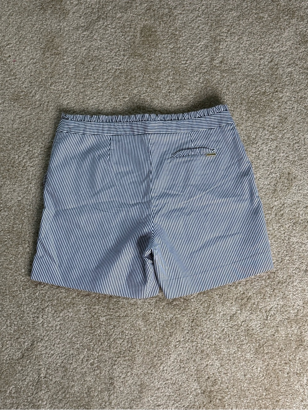 Anne Klein Navy and White Pinstripe Shorts - Picture 3 of 9